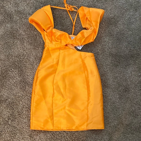 ASOS Luxe | NWT Gorgeous Tangerine Cocktail Dress - Picture 3 of 12